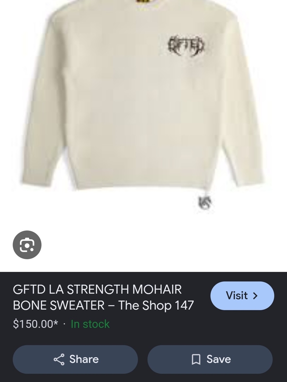 Gifted LA Strength Mohair Crewneck Sweater - Bone